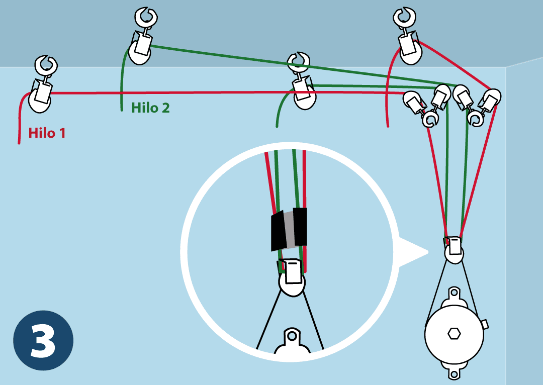 Ilustración del paso 3: Pasar los hilos,