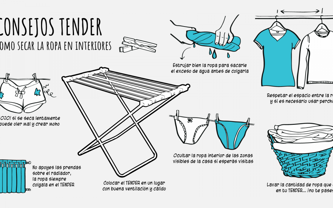 ¿Cómo secar la ropa en interiores?